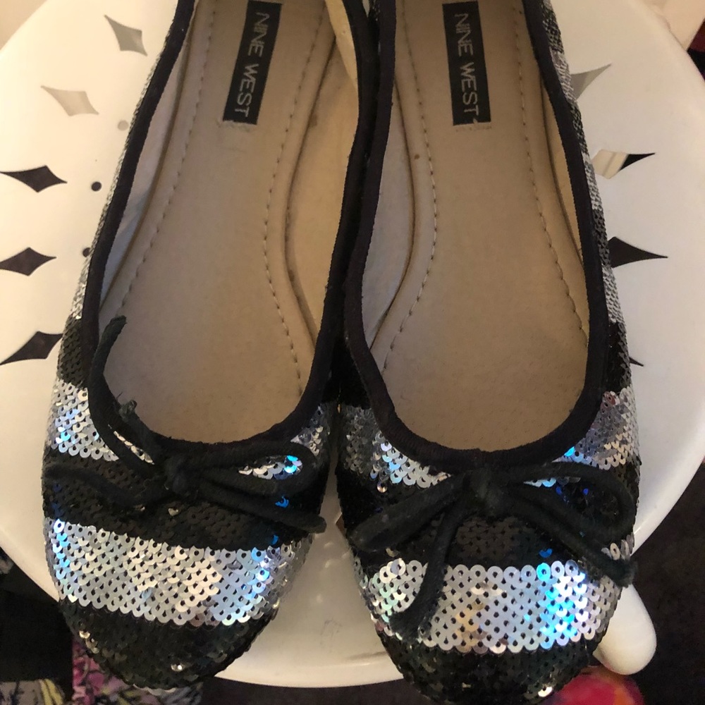 Nine West Glittery Flats